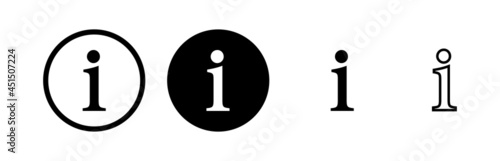 Information icons set. Info sign. About us