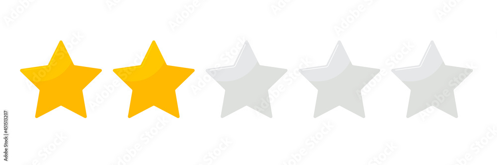two star rating vector for review on website,applications and business two star rating vector for review on website,applications and business