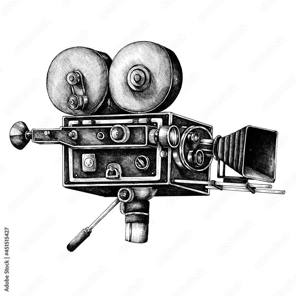Φωτογραφία Hand drawn videography isolated on background