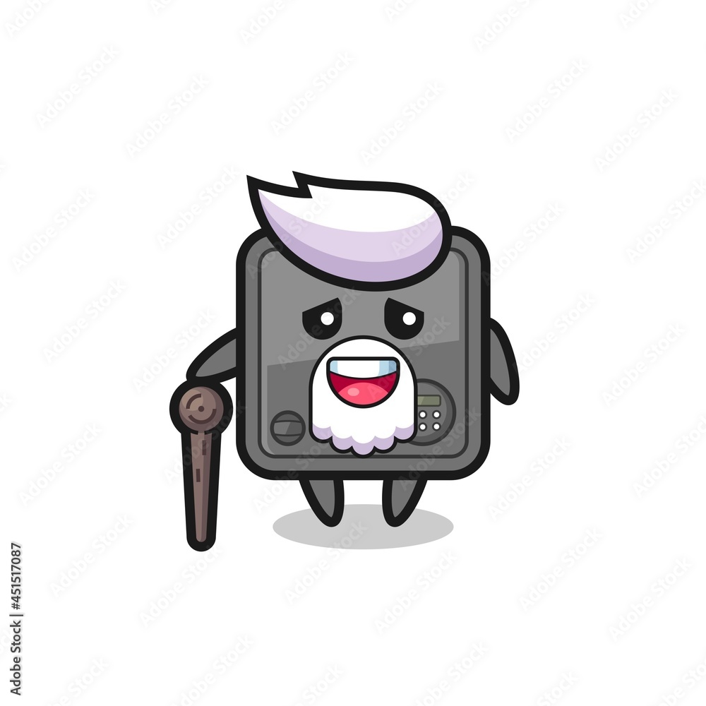 cute safe box grandpa is holding a stick cute safe box grandpa is holding a stick
