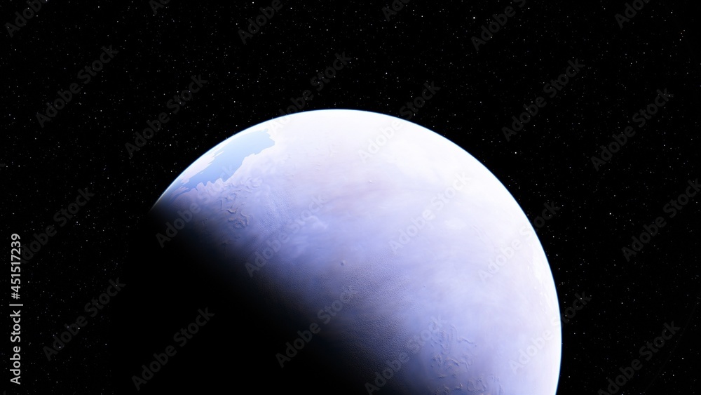 Alien Planet in the outer space. 3d rendering Alien Planet in the outer space. 3d rendering
