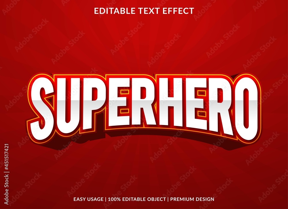 superhero text effect editable template with abstract style use for business brand and logo - obrazy, fototapety, plakaty 