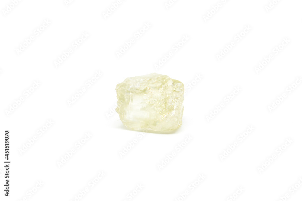 Rough topaz isolated on pure white background Rough topaz isolated on pure white background