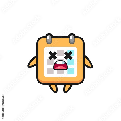 the dead calendar mascot character