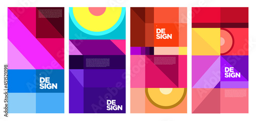 Vector colorful abstract geometric poster 