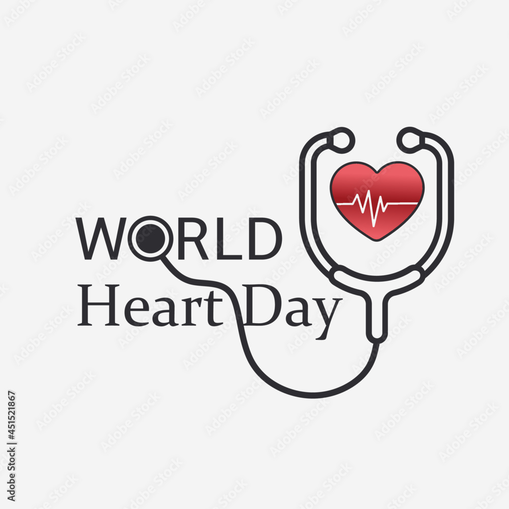 Vector illustration of World Heart Day
