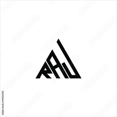 RAJ letter logo creative design. RAJ unique design
