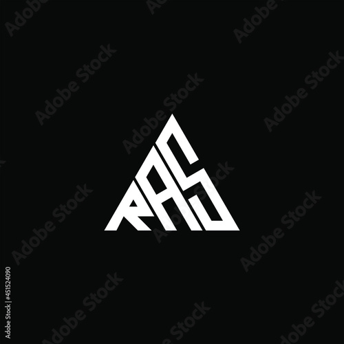 RAS letter logo creative design. RAS unique design