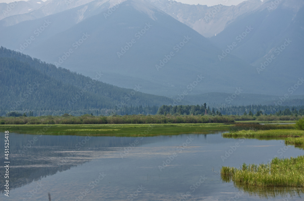 Vermillion Lakes on a Smoky Morning