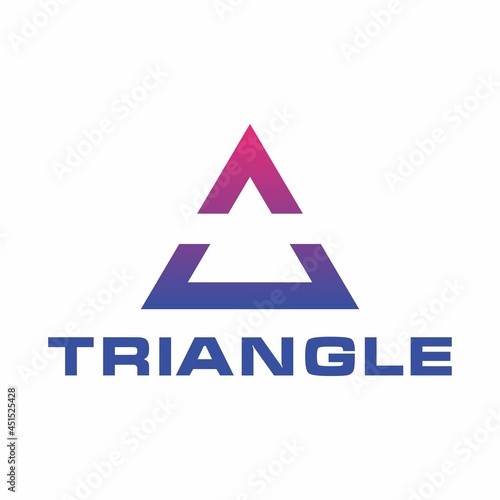 Triangle logo design. Vector