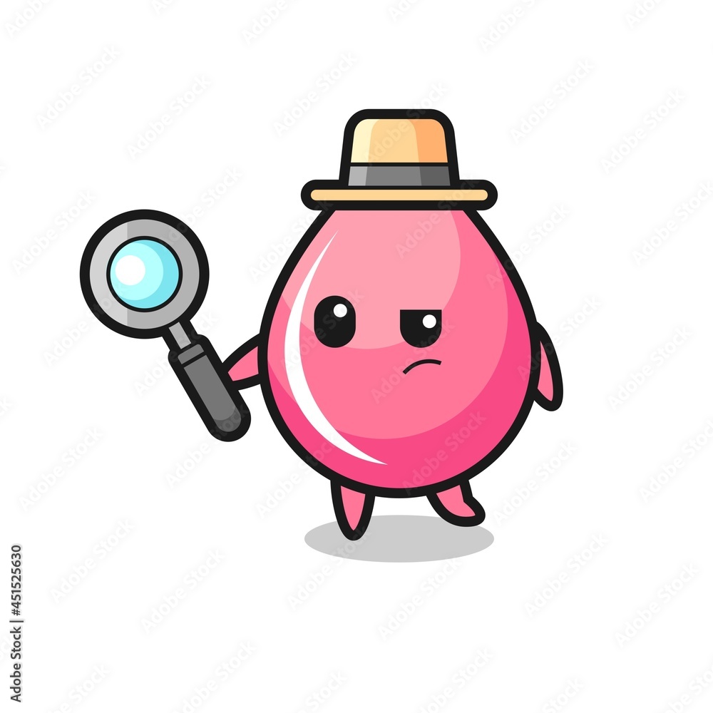 strawberry drop juice detective character is analyzing a case