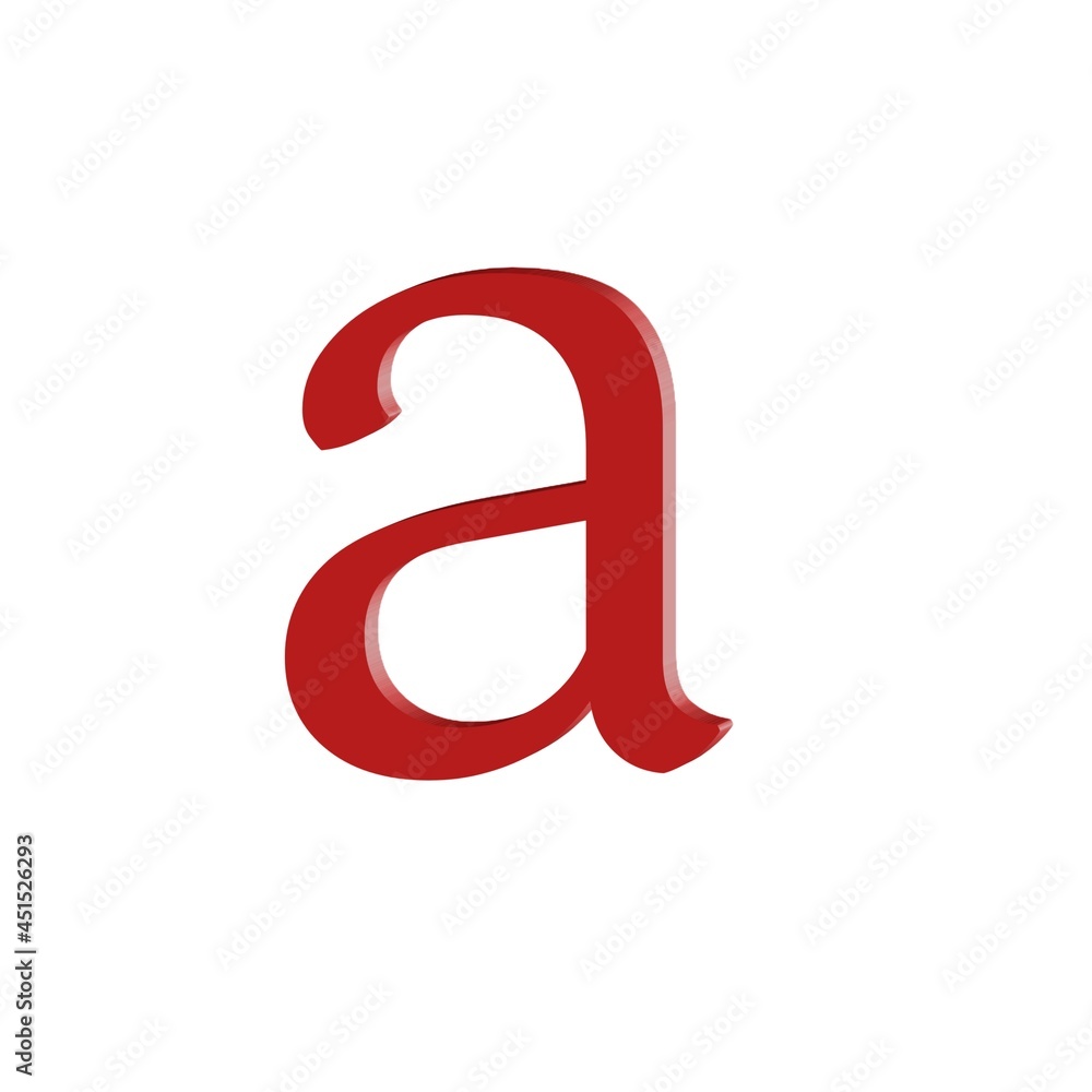 Letter small alphabets a colorful 3D abstract beautiful white background Letter small alphabets a colorful 3D abstract beautiful white background