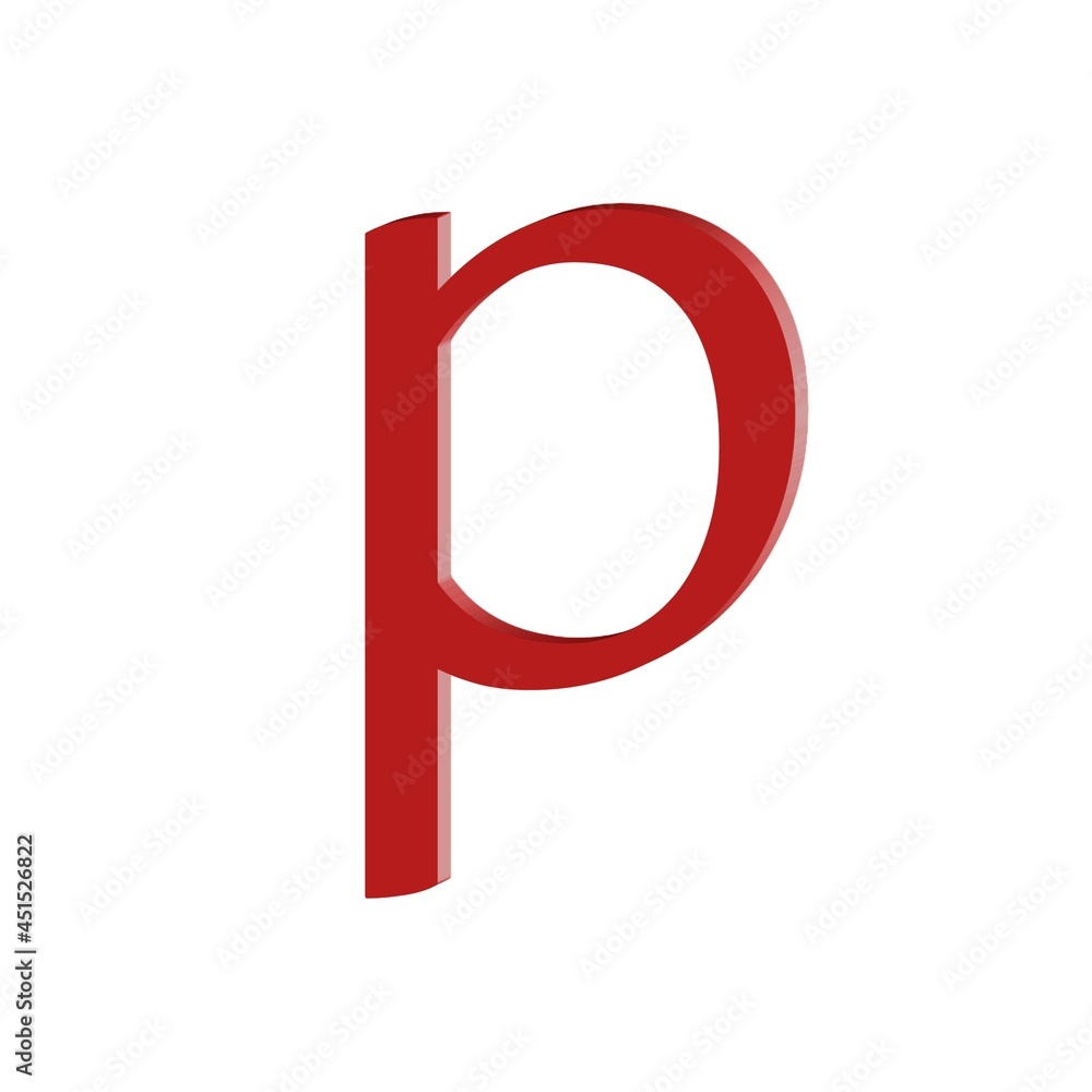 Letter small alphabets p colorful 3D abstract beautiful white background Letter small alphabets p colorful 3D abstract beautiful white background