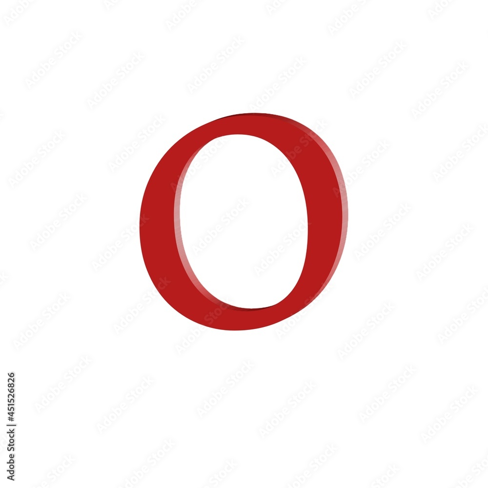 Letter small alphabets o colorful 3D abstract beautiful white background Letter small alphabets o colorful 3D abstract beautiful white background