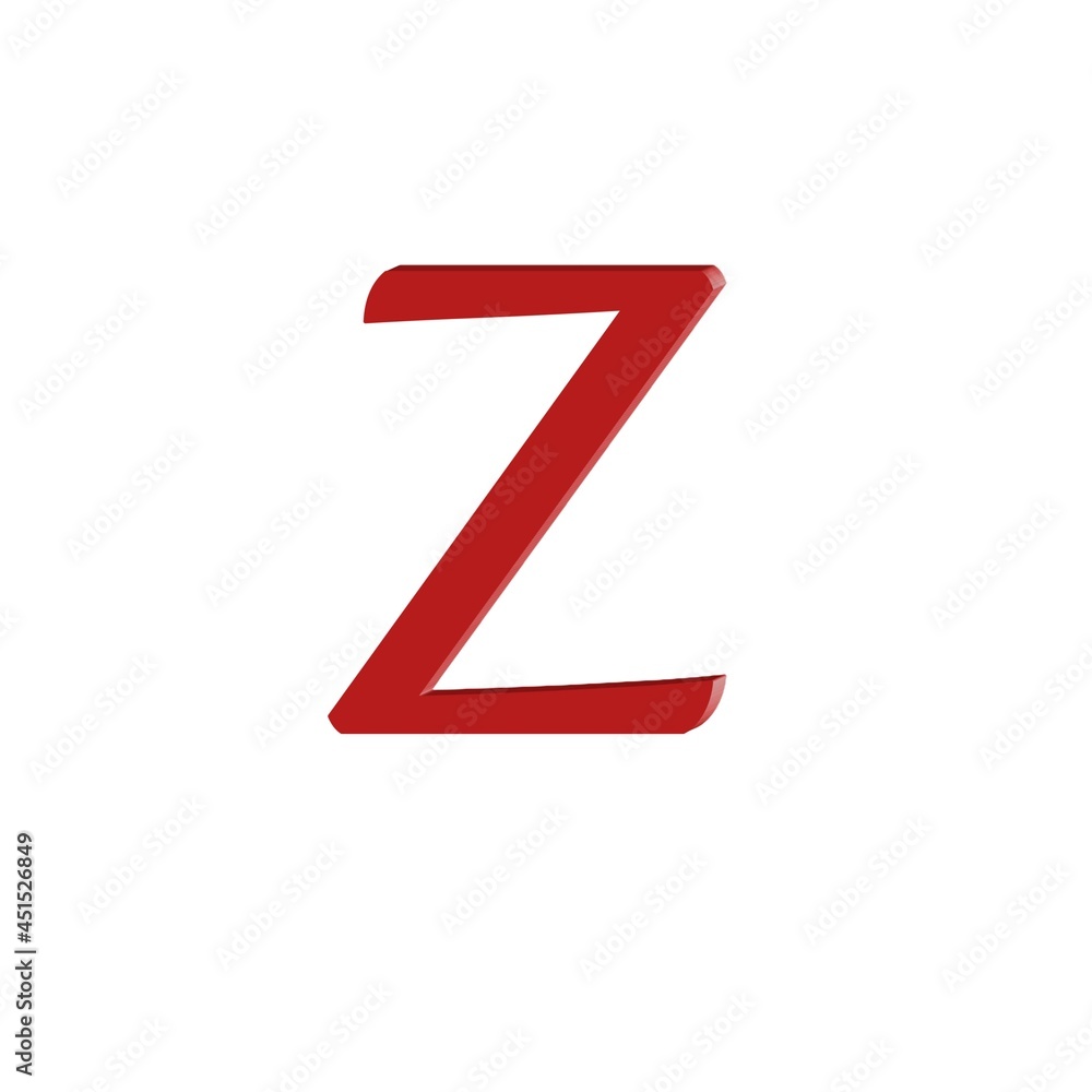 Letter small alphabets z colorful 3D abstract beautiful white background Letter small alphabets z colorful 3D abstract beautiful white background