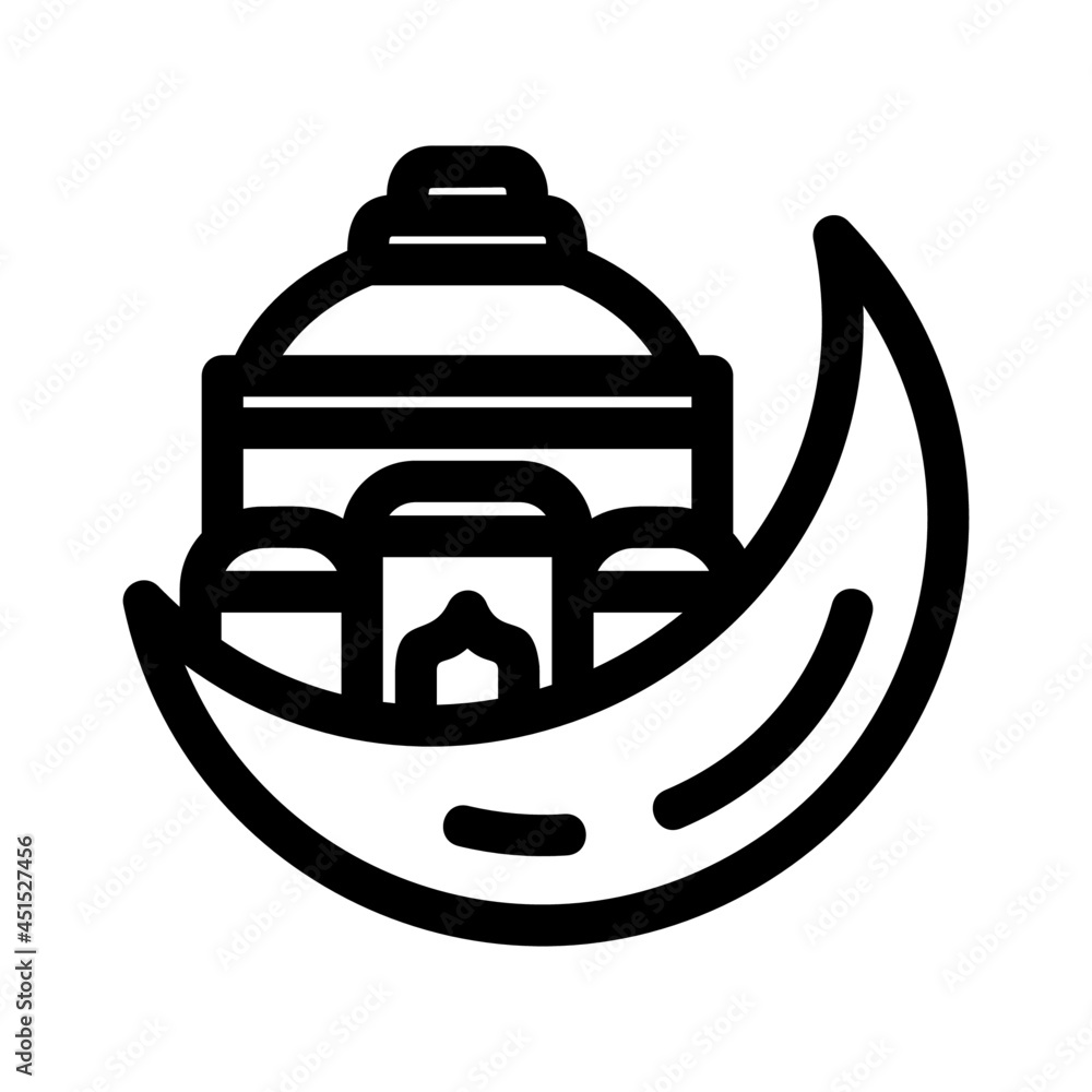 Obraz premium islamic icon or logo isolated sign symbol vector illustration - high quality black style vector icons 