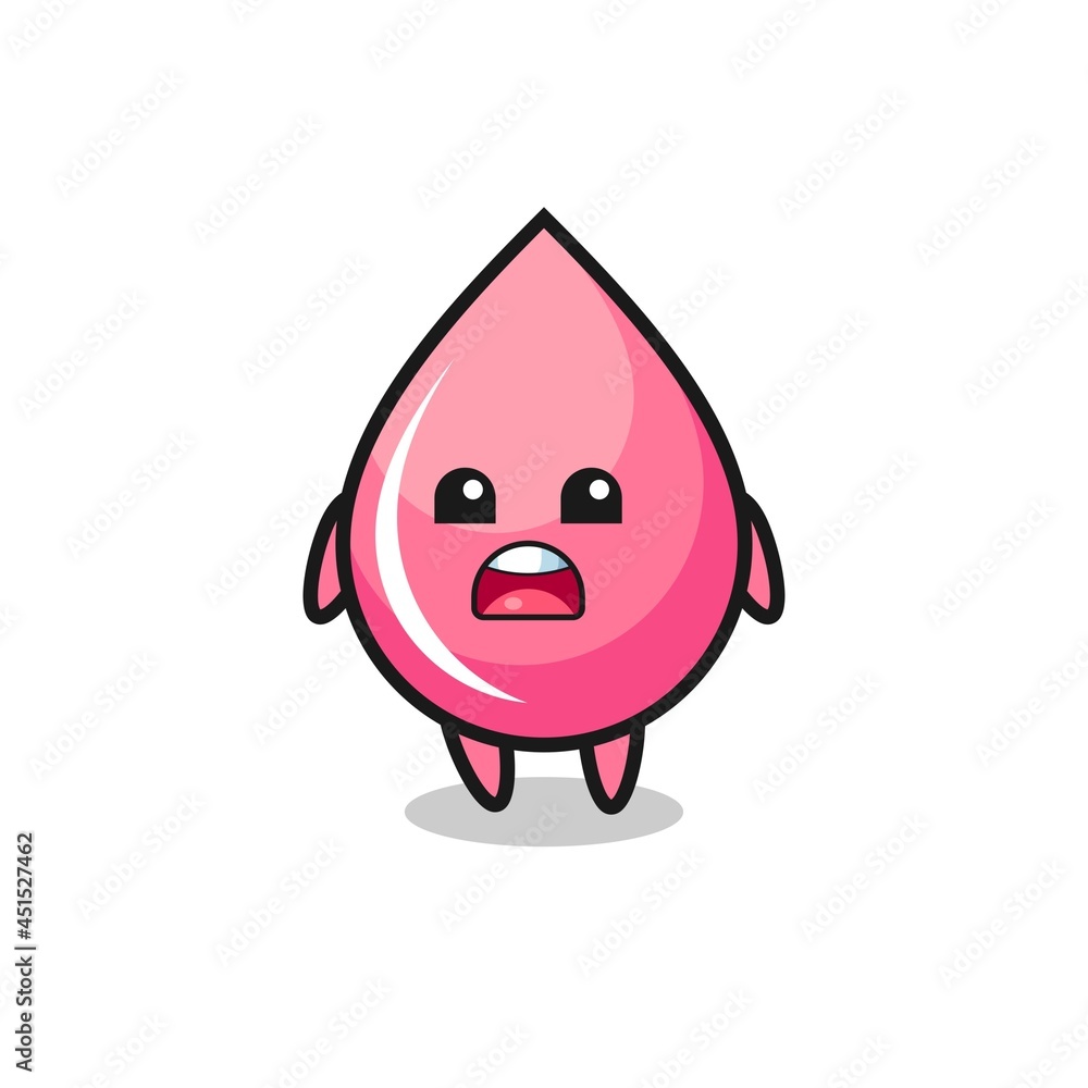 strawberry drop juice illustration with apologizing expression, saying I am sorry strawberry drop juice illustration with apologizing expression, saying I am sorry