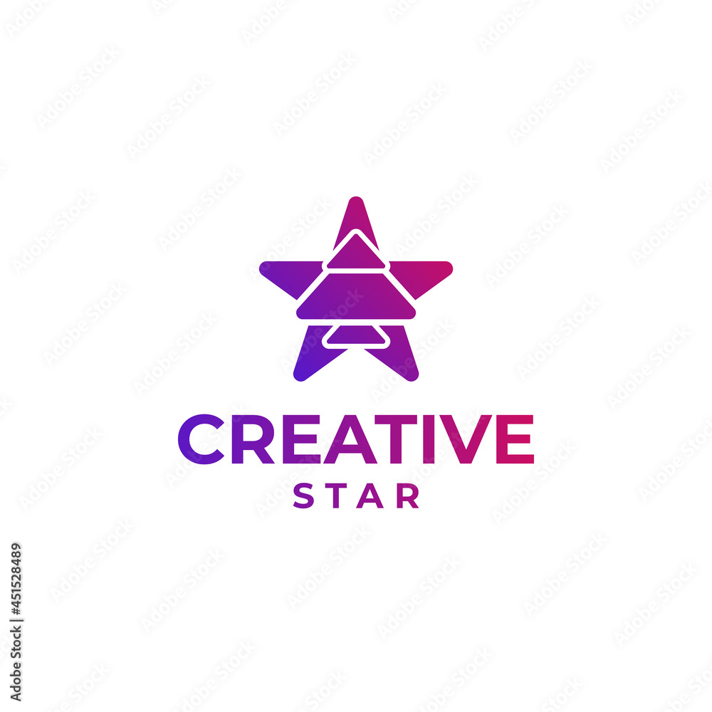 Creative star logo, abstract star design, gradient star logo concept, colorful star design, space design, astronomy logo concept Creative star logo, abstract star design, gradient star logo concept, colorful star design, space design, astronomy logo concept