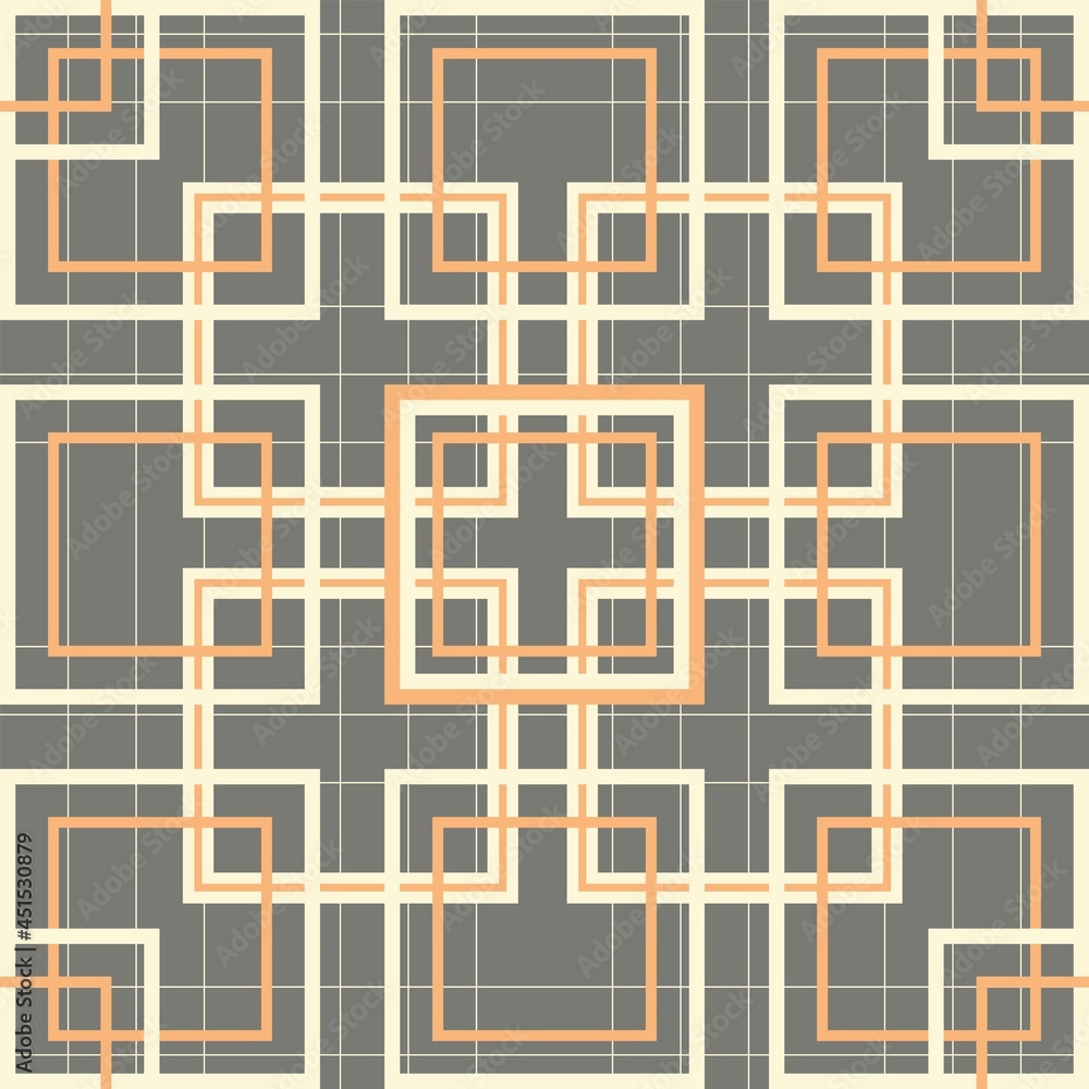Autumn in grey,orange and white on geometric background,seamless pattern for decorative,fabric,textile or all print Autumn in grey,orange and white on geometric background,seamless pattern for decorative,fabric,textile or all print
