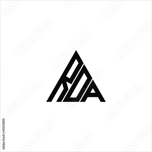 RDA letter logo creative design. RDA unique design, ROA letter logo creative design. ROA unique design
