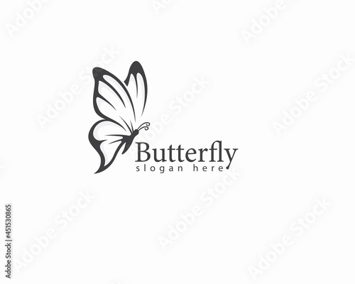 butterfly logo creative design black animal illustration vector