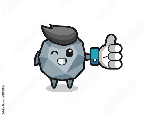Wallpaper Mural cute stone with social media thumbs up symbol Torontodigital.ca