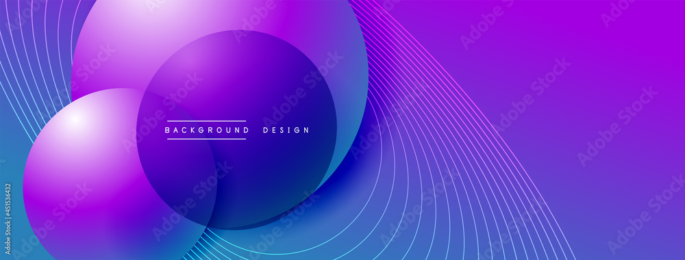 Gradient circles with shadows. Vector techno abstract background. Modern overlapping forms wallpaper background, design template Gradient circles with shadows. Vector techno abstract background. Modern overlapping forms wallpaper background, design template