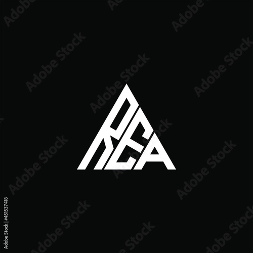 REA letter logo creative design. REA unique design