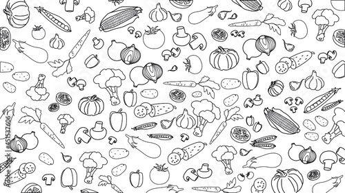 Vector of the veggie food icons