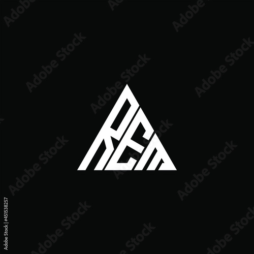 REM letter logo creative design. REM unique design