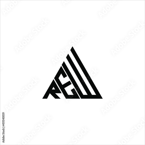 REW letter logo creative design. REW unique design
 photo