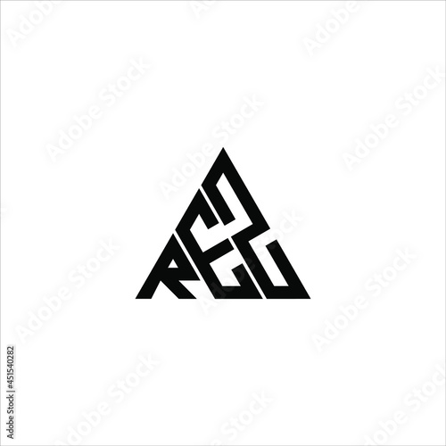 REZ letter logo creative design. REZ unique design
 photo