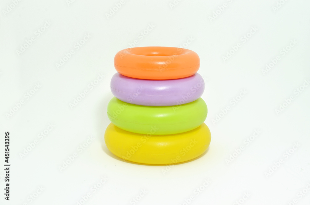 Stackable toys isolated in white background Stackable toys isolated in white background