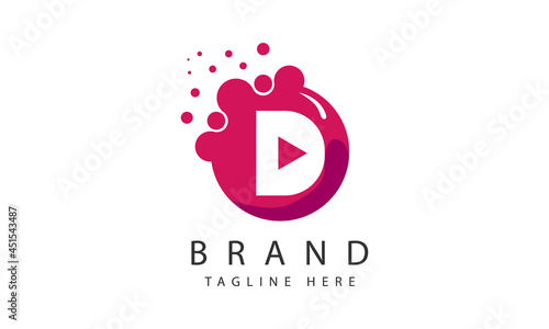 point letter d logo. d vector letter design for company.