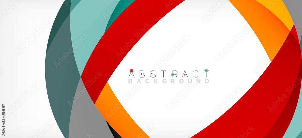 Color circle shapes, minimal geometric background. Trendy dynamic composition. Vector Illustration For Wallpaper, Banner, Background, Landing Page Color circle shapes, minimal geometric background. Trendy dynamic composition. Vector Illustration For Wallpaper, Banner, Background, Landing Page
