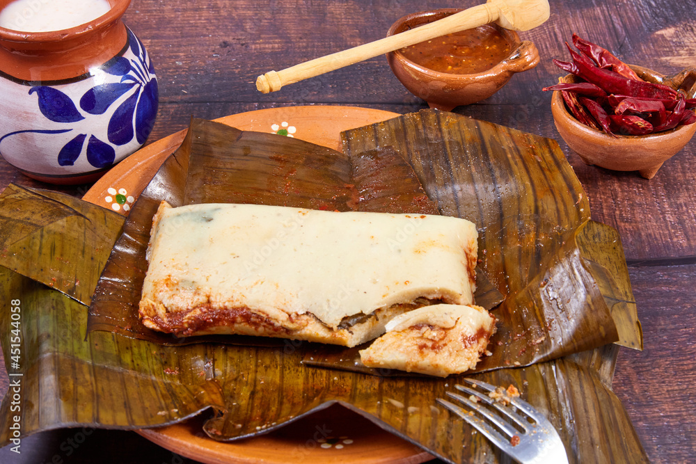 Comida típica mexicana, Tamales veracruzanos o jarochos, preparados con