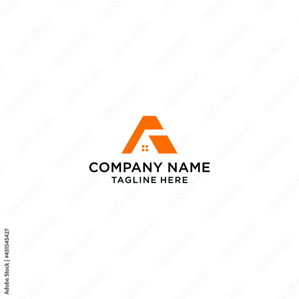 initial logo A house design vector initial logo A house design vector