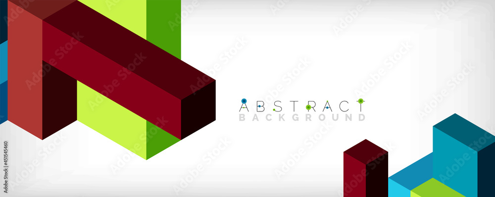 Abstract background. 3d cubes, cubic elements and blocks. Techno or business concept for wallpaper, banner, background, landing page Abstract background. 3d cubes, cubic elements and blocks. Techno or business concept for wallpaper, banner, background, landing page