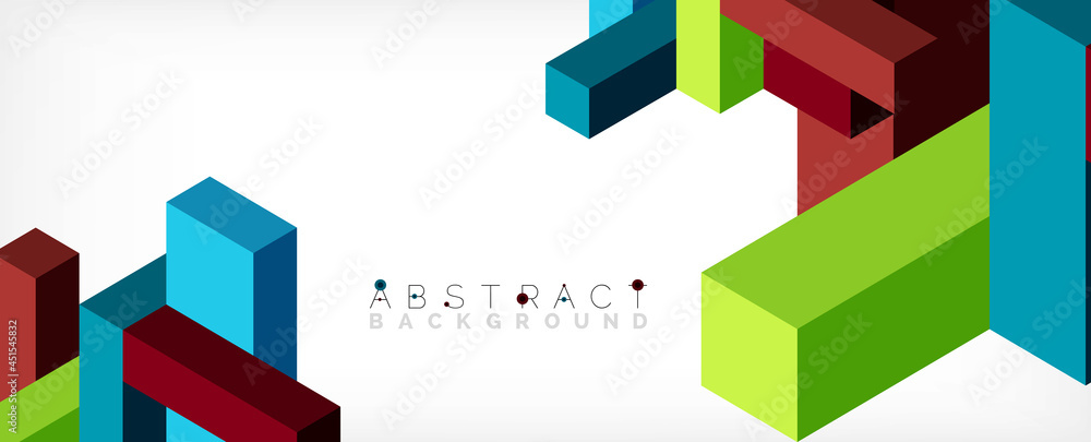 Abstract background. 3d cubes, cubic elements and blocks. Techno or business concept for wallpaper, banner, background, landing page Abstract background. 3d cubes, cubic elements and blocks. Techno or business concept for wallpaper, banner, background, landing page