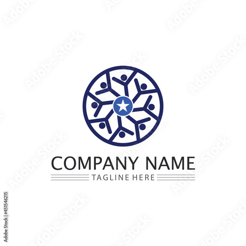 People logo, Team, Succes people work, Group and Community, Group Company and Business logo vector and design Care, Family icon Succes logo