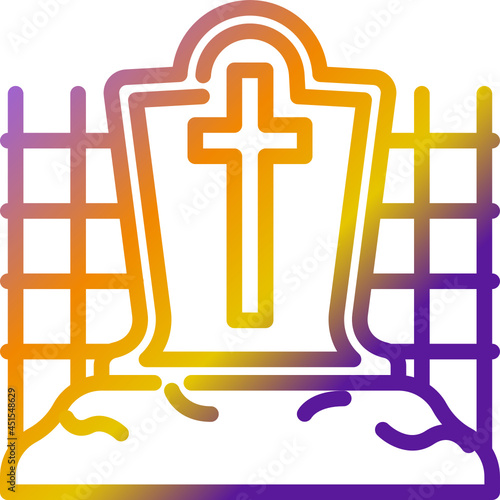 grave gradient icon