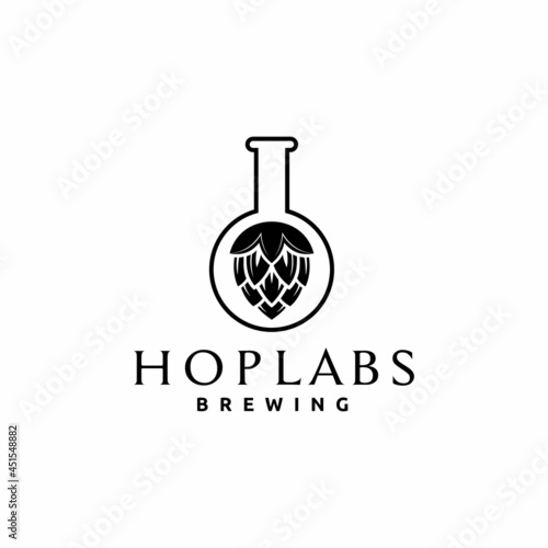 Brewery Beer Lab Icon Logo Design Element