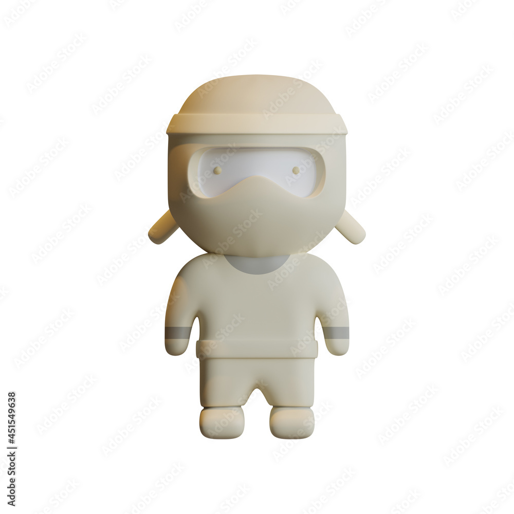 Halloween Ninja 3D Rendering Illustration Element Halloween Ninja 3D Rendering Illustration Element