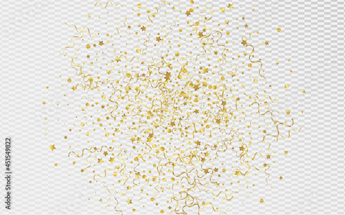 Gold Serpentine Anniversary Vector Transparent