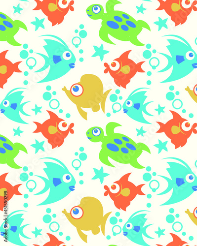 underwater  fish ocean   deep sea aquarium Design pattern 