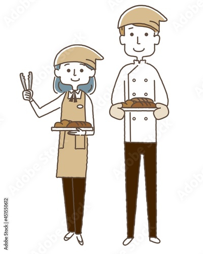 パン屋の店員_男女セット
