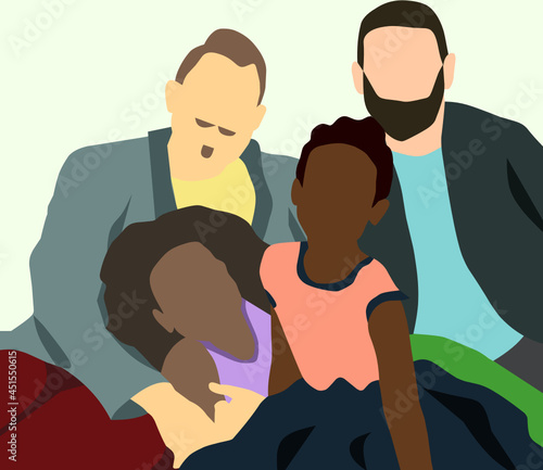 Homosexual family for support LGBTQ. Everybody is have chance to be happy.