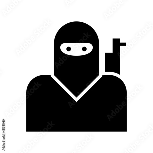 Billede på lærred terrorist icon or logo isolated sign symbol vector illustration - high quality b