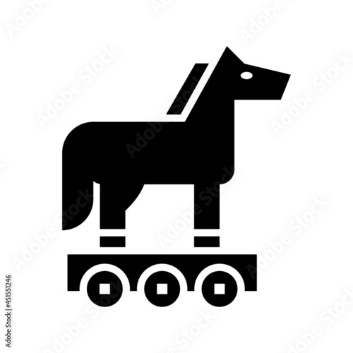 trojan horse icon or logo isolated sign symbol vector illustration - high quality black style vector icons 