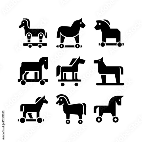 trojan horse icon or logo isolated sign symbol vector illustration - high quality black style vector icons
